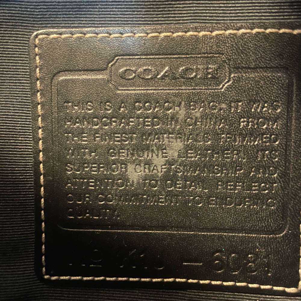 Coach Black Signature Shoulder Bag vintage authentic - Picture 5 of 6